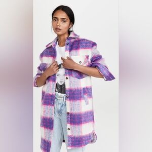 [BLANKNYC] Small Fuchsia Plaid Prime Time Shacket